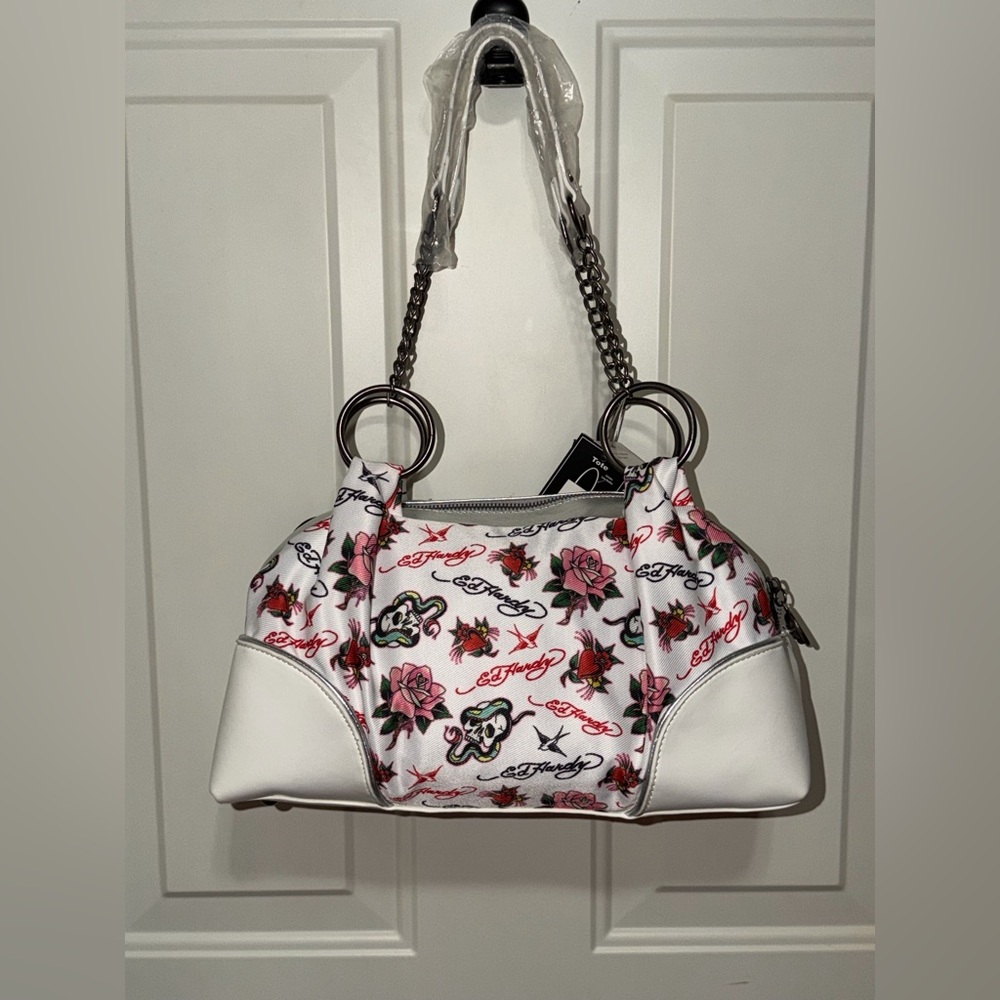 Stylish White and Red Women's Bag - Picture 11 of 11